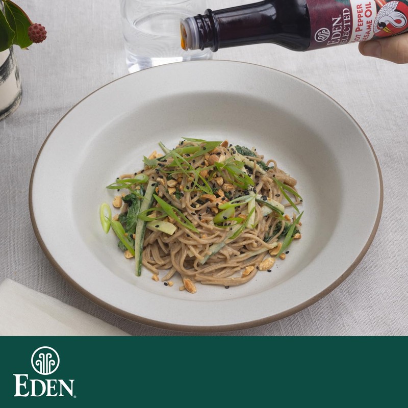 Eden Hot Pepper Toasted Sesame Chili Oil, Unrefined Expeller Pressed,