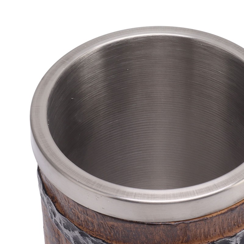 Viking Beer Mug with Handle 304 Stainless Steel Double Wall