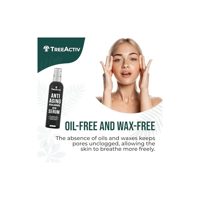 TreeActiv Oil-Free Advanced Skin Repair Serum, Hyaluronic Acid Serum for