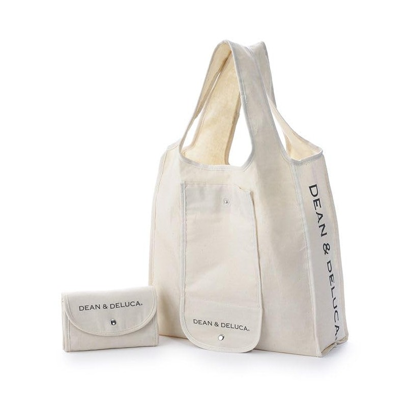 Dean & Deluca Shopping Bag, Natural, Eco Bag, Foldable, Lightweight,