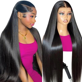 Beluck Straight Human Hair Wig For Black Women, 13X6 HD Lace Front Wigs Human Hair 180 Density, Glueless Wig Human Hair Pre Plucked With Baby Hair, Brazilian Real Human Hair Lace Frontal Wig 20 Inch