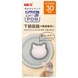 Gex GEX Pure Crystal PON Soft Water Ceramic Lower Urinary Tract Health Maintenance for Cats, 1 Piece (Approx. 1 Month Worth)