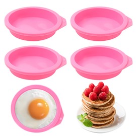 YINARONG 4 Pcs Air Fryer Egg Molds, Air Fryer Egg Molds Silicone, Air Fryer Bites Egg Molds for Muffin Lids, Toast, Non-Stick Air Fryer Accessories