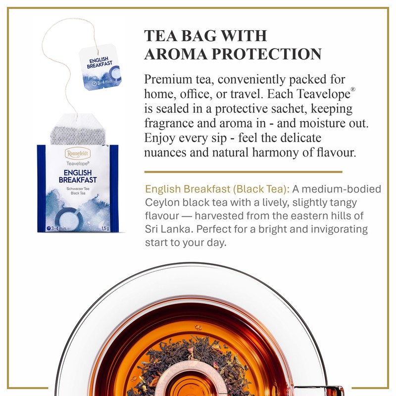 Ronnefeldt Teavelope English Breakfast - Black Tea Ceylon Summer Bags