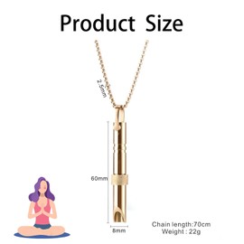 ALLGAYER Breathing Necklace for Anxiety,Meditation accessories,Breathing necklace, Portable Relaxation Devices for Stress Relief,Portable Stress Relief for Yoga,Anxiety,Focus(glod, count, 1)