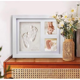 Baby Hand And Footprint Kit,Baby Photo,Baby Casting Kit With Clay,Newborn Baby Gifts,New Mum Gifts,Baby Shower,Essentials For Newborn Memorial,Paw Print Kit For Dogs With gift packaging