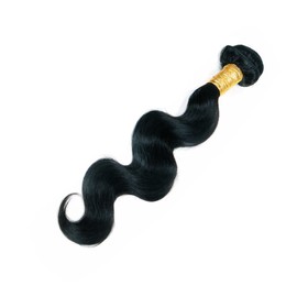 6A Body Wave Bundle, 100% Malaysian Human Hair Weave Weft, Beautiful Jet Black Color, 10 Inch