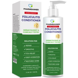 Folliculitis Itch Relief Conditioner: Tea Tree Oil & Moroccan Argan Oil - Deep Hydration & Repair - Nourishes, Smooths, Restores Shine - Safe for Dry or Damaged Hair-11.84 oz