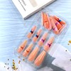 CJDLTS Colorful Bow Press on Nails Long Ballet Shaped Full