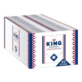 KING Chewmint I Peppermint flavored Chewy Dragees I 30 Packs x 0.95 ounce