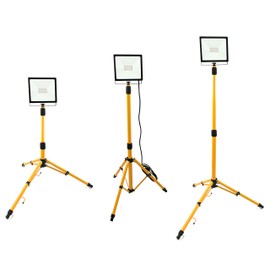 Trango G1504-503W LED Work Spotlight 50 Watt - 2700 K Warm White Construction Spotlight, Floodlight, Construction Site Spotlight Including 3 m Cable Including Tripod with Height Adjustable 66 - 170 cm