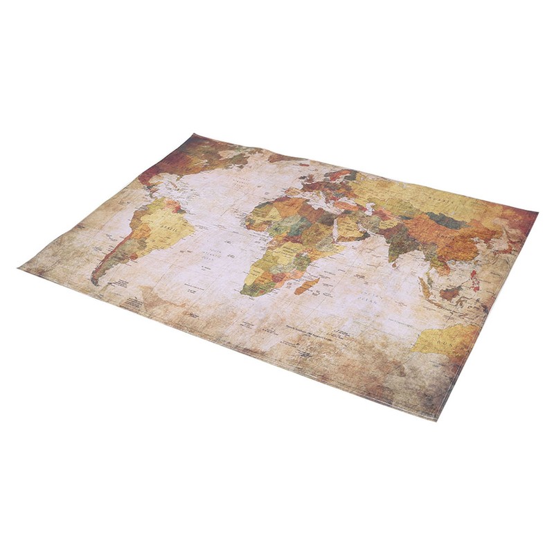 World Map Rug Anti Slip Floor Mat Soft Area Rug