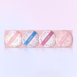 Age 20's Pink for Every Heart Edition Essence Pact Puff (4 pieces) / 에이지투웨니스 핑크 포 에브리 하트 에디션 에센스 팩트 퍼프 4매