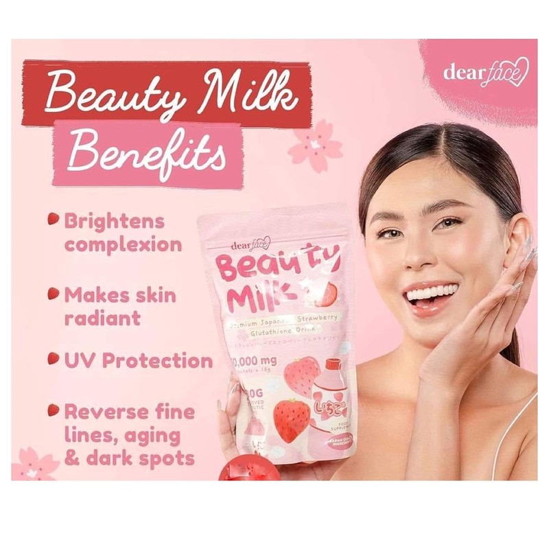 Dear Face Beauty Milk - Premium Japanese Lychee Drink (10