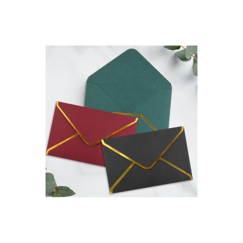 Anseom Pack of 30 Invitation Envelopes, A7 Size, Luxurious Envelopes,