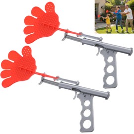Qualirey 2 Pcs Fun Gift, Fly Swatter Gun, Plastic Bug Gun for Indoor and Outdoor Use, Cute Family Interaction, Reusable Backyard Family Game Summer Gift