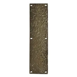 SKANDH Iron Antique Brass Powder Coated 11.5" X 3" Inch Push Plate for Door