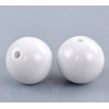 100 abalorio redondas de acrílico blancas de 16 mm de