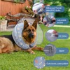 Inflatable Dog Cone Collar, Adjustable Size Soft PVC 2-in-1 Dog