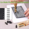 Bestgle Adjustable Screw Hole Punch Bookbinding Tool, Automatic Leather Hole