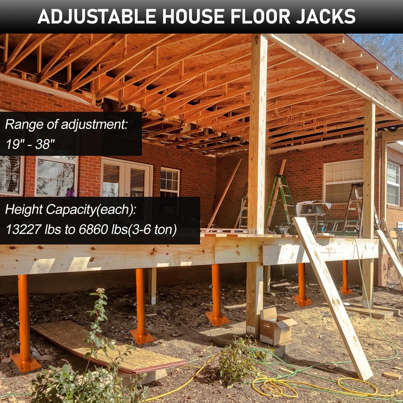 House Jacks for Leveling, Adjustable Jack Post 19" -38" Basement
