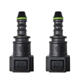 Tuxihapp 2PCS Plastic Fuel Line Quick Connector - Bundy Female 5/16" Tube to Male 3/8" Barb Fuel Hose Adapter Connector, Straight Fuel Line Connectors Quick Plugs for Most Cars (5/16" to 3/8")