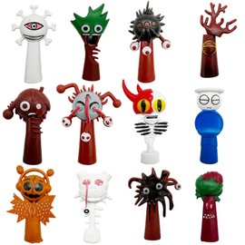 KryfxToy Cartoon Game Character Figure,Music Box Colorful Figures,Music Box Mini Figures,Mini Collectible Toys,Game Peripheral Models Character Models Desk Decorations & Giftsfor Fans 12PCS