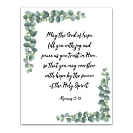 Book of Romans 8-15 Bible Wall Decor, Book Bible Christian Quote Decor, Bible Verse Wall Print, Bible Quote 11 x 14 Wall Print, Inspirational Poster for Family & Friends, Birthday Gift for Women