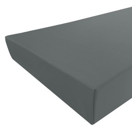FoamRush 4" x 24" x 75" Gel Memory Foam Seat Cushion with Water Resistant Indoor/Outdoor Canvas Dark Grey Cover w/Zip, Upholstery Foam Cushion, Couch Cushion Replacement, Bench Cushion, Medium Firm