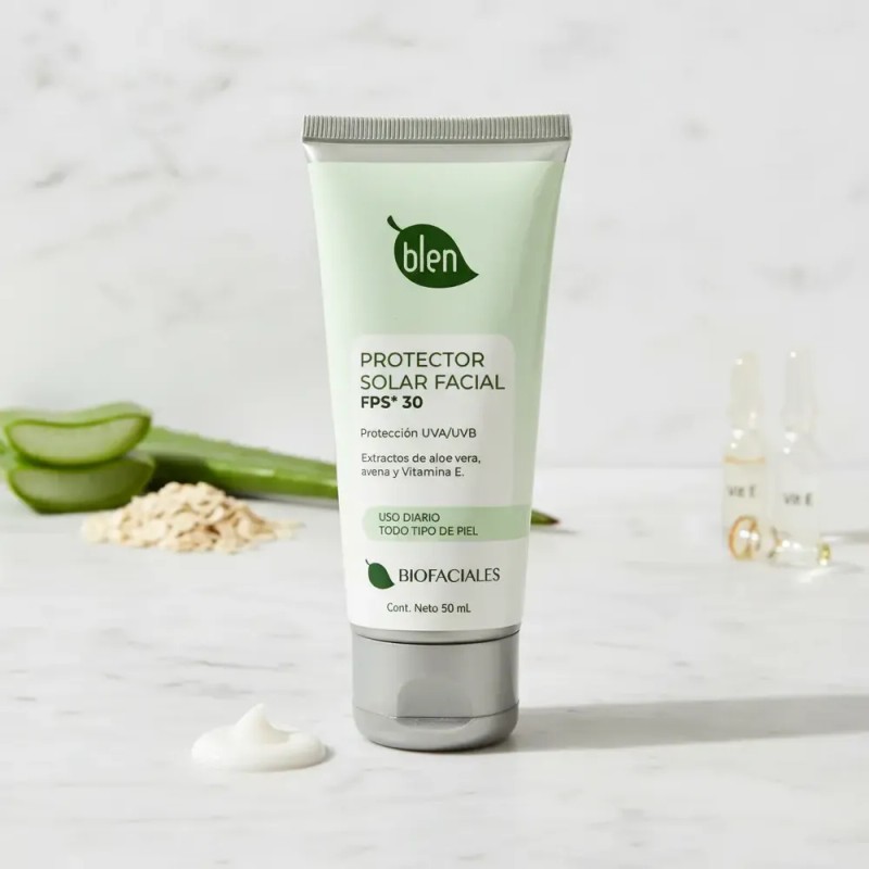 Protector Solar Facial C/áloe Vera Avena Y Vitamina E Blen