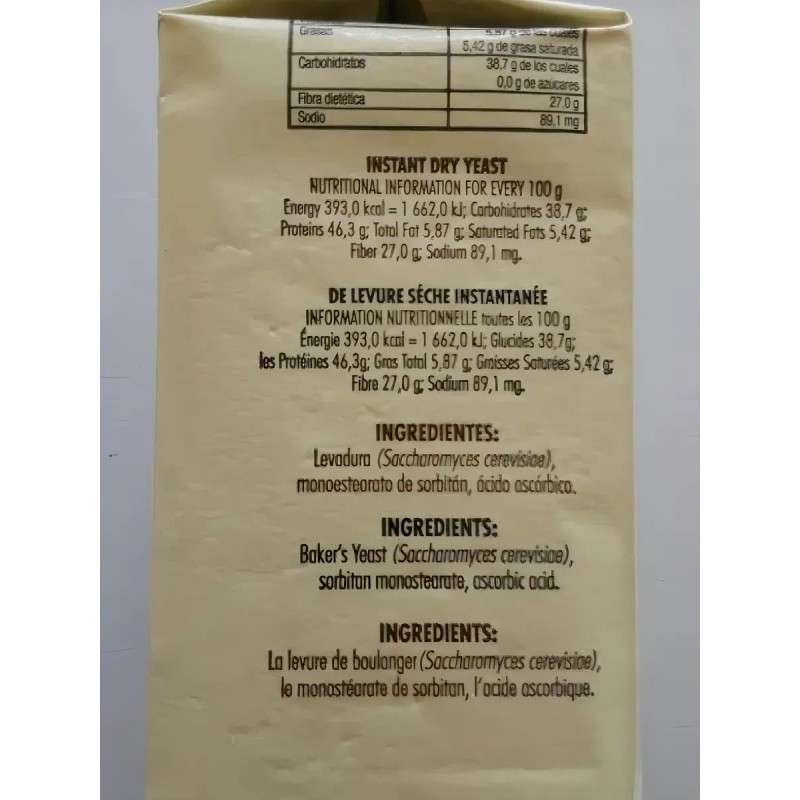 Levadura Seca Instantanea Para Masas Dulces Magidely 450gr