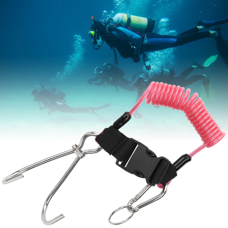 Stainless Steel Marine Sports Reef Double Hook with Spring Rope