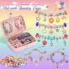 Girls Charm Bracelet Making Kit with Jewelry Case for Kids