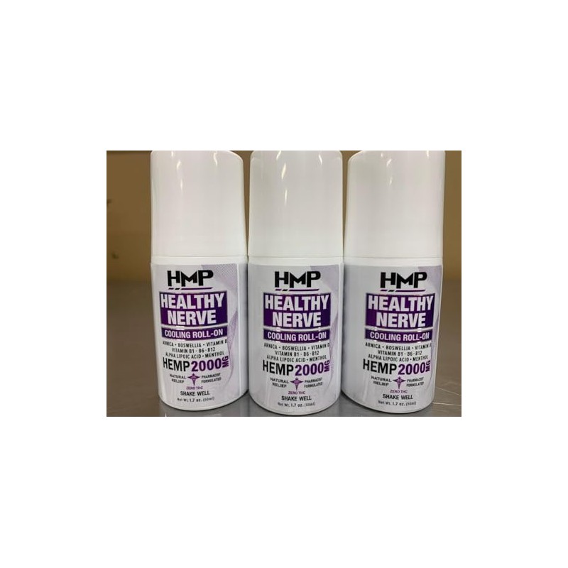 HMP Nerve Roll-On for Feet, Hands, Legs, Toes, Back 2000MG