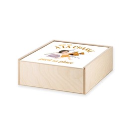 Fabulous Box aus Holz – wer geht auf die Jagd verliert seinen Platz für Kinder (11 x 11 x 3,5 cm)