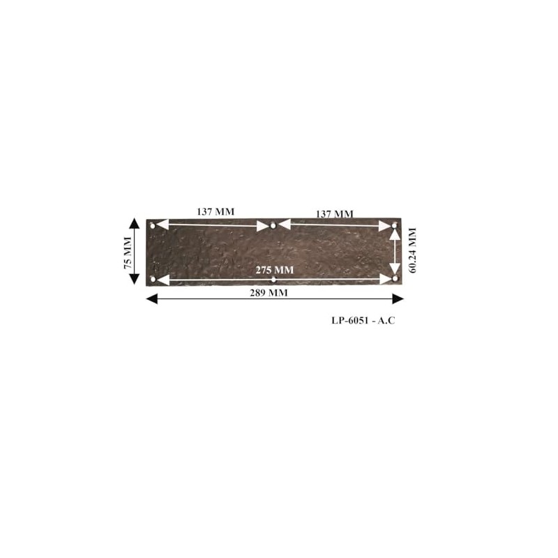 SKANDH Iron Antique Copper Powder Coated 11.5" X 3" Inch