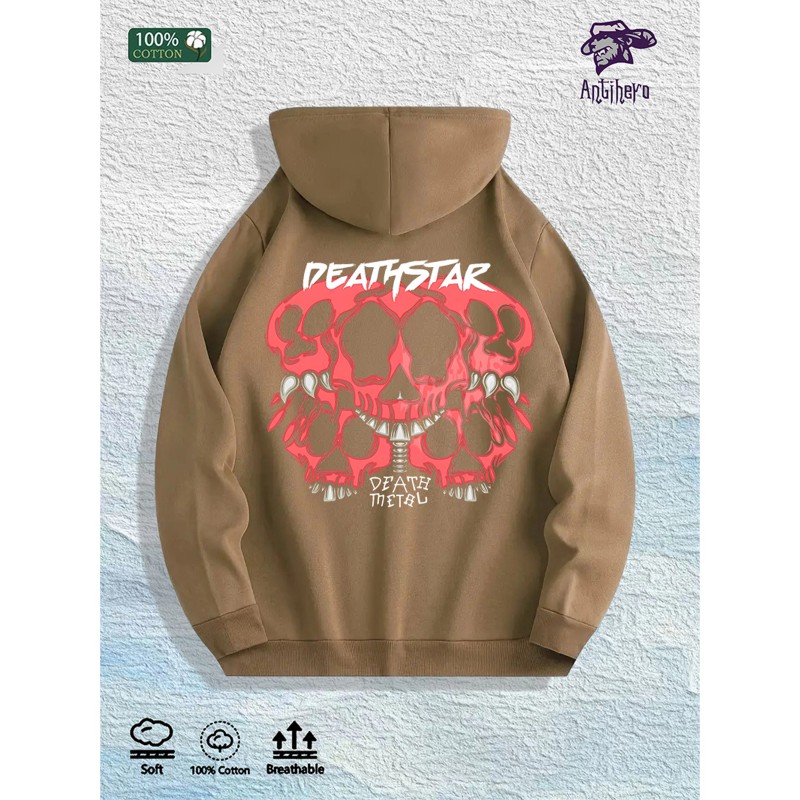 Deathstar Metal Graphic Hoodie 100% Cotton US Warehouse 7 ColorsColor: