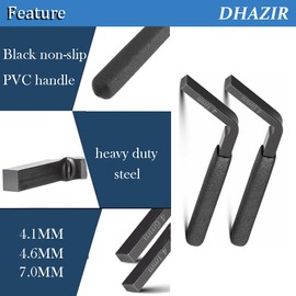 DHAZIR 3PCS Engine Brake Adjustment Tool Kit 4.6MM 4.1MM 7.0MMM Jake Brake Feeler Gauge 3163530 W470589042300 W470589022300