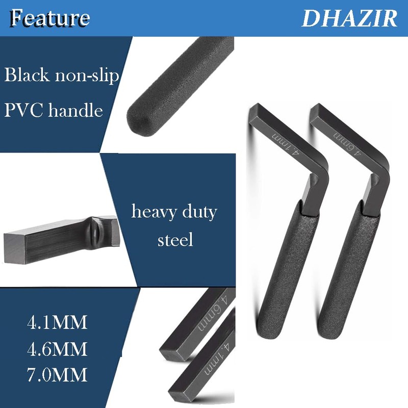 DHAZIR 3PCS Engine Brake Adjustment Tool Kit 4.6MM 4.1MM 7.0MMM