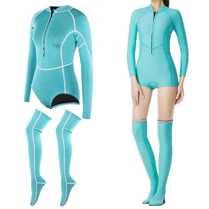 Adult Woman One Pieces Wet Type Keep Warm Snorkeling Diving