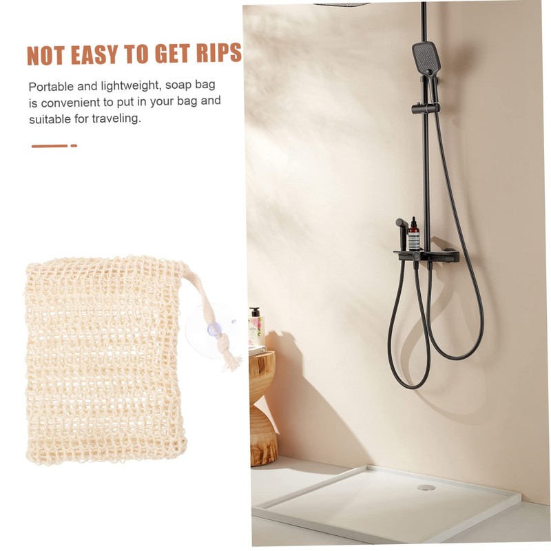 Healeved 20pcs Exfoliating Soap Pouch Natural and Foaming Bar Soap