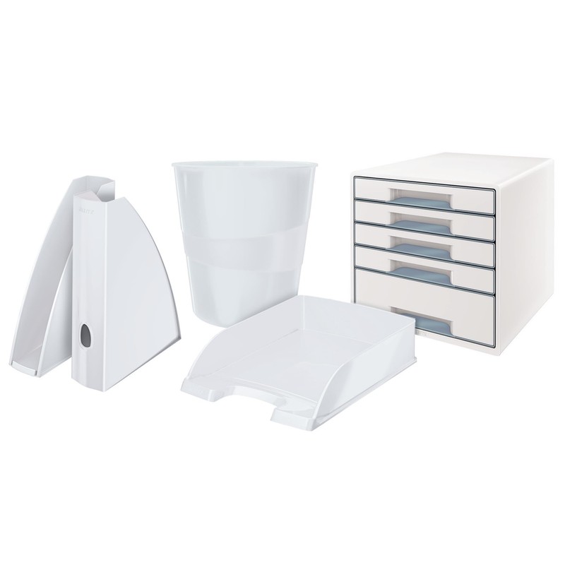 Leitz Wow A4 Magazine File - Pearl White