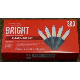 Making The Season Bright Clear Tree Lights - 300 Indoor/Outdoor String Lights Make the Occasion BRIGHT !