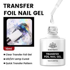 BORN PRETTY Nail Gel Polish Supplies Matte Red Semi-Permanent Art Manicure LED UV Varnish Absorb Removal 10ml 130 Colors, Transfer foil gel, 1pc / BORN PRETTY 네일 젤 광택제 용품 매트 레드 반영구 아트 매니큐어 LED UV 바니시 흡수 제거 10ml 130 색, Transfer foil gel, 1개