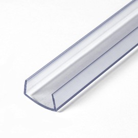 Outwater Plastics 341-Cl Clear 3/4'' Rigid Vinyl Clear Plastic U-Channel/C-Channel 46 Inch Lengths (Pack of 3)