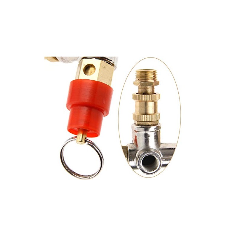 Double Outlet Air Compressor Tube Pressure Regulator Valve Switch Holder