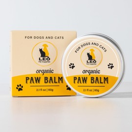 LEO Pet Supplies - Organic & All Natural Paw Balm for Dogs and Cats - Lick Free - Fragrance Free - All wheather Conditions - Safe for Everyday usege - 2.1 fl. oz.