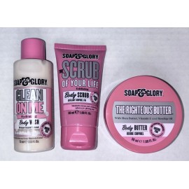 Soap & Glory Pink Like a Star Set-Body Wash, Scrub & Body Butter Travel Size
