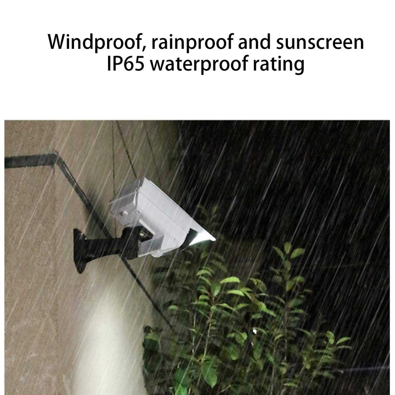 Solar LED Wall Light Simulated Camera Induction Lamp Remote Control