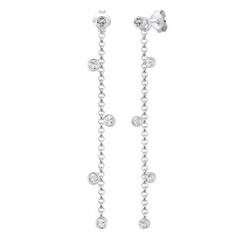 Elli Women's Earrings with Crystals 925 Sterling Silver, Sterling Silver, Crystal
